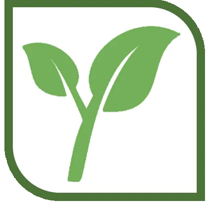 Organic fertilizer symbol: green leaves