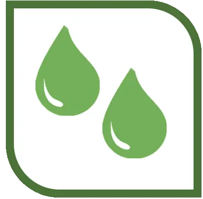 Water retention symbol: droplets